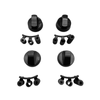 MANOPOLE REGOLAZIONE PIANO CUCINA 16 PZ ( 42 MM+6S+8S+6/8H) NERO