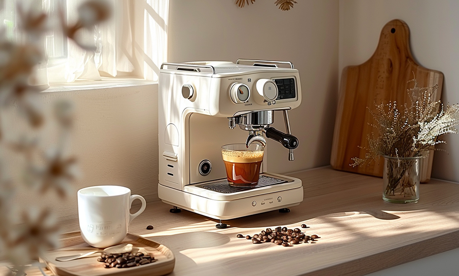Scenario dei componenti della macchina da caff&egrave;