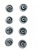 RUOTE CESTO INFERIORE LAVASTOVIGLIE (8 PZ) 165314 00165314
