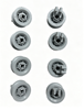 RUOTE CESTO SUPERIORE LAVASTOVIGLIE (8 PZ) 00611666 00165313